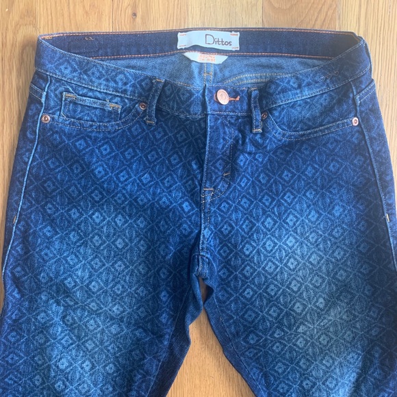 Ditto Made in the USA Blue Printed Jeggings - Picture 3 of 5